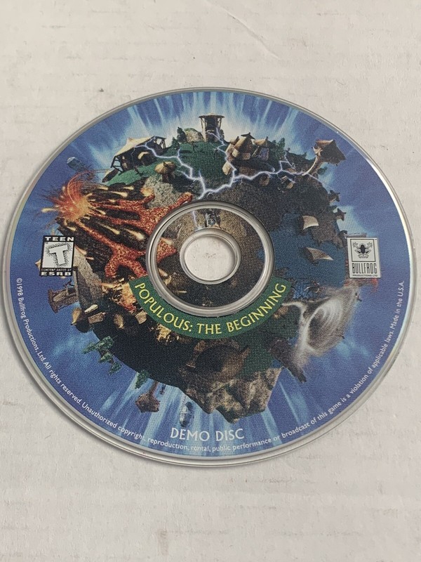 Populous: The Beginning DEMO Disc PC CD classic civilization strategy game! RARE