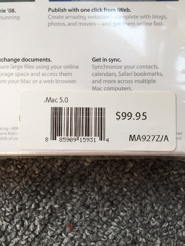 ,Mac 5.0 Retail Brand New MA927Z/A Assembled USA Original $99.95 NIB gallery