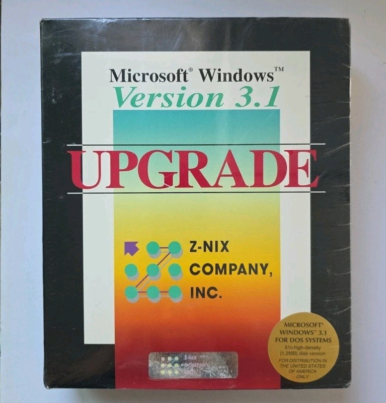 Microsoft Windows 3.1 on 3.5 inch floppy disks Z-Nix Company Inc.