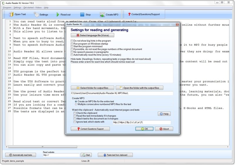 Reader XL 2026 Version - read aloud program for text read aloud gallery