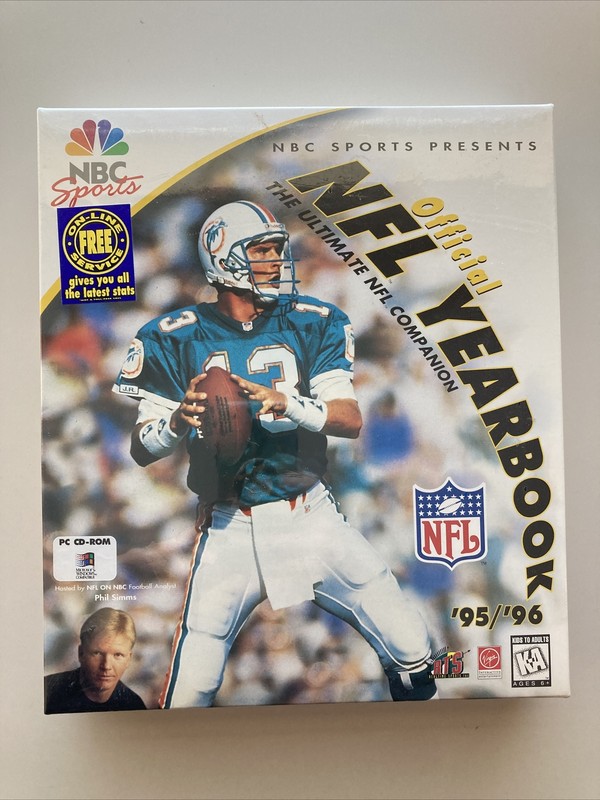 NBC Sports Official NFL Yearbook PC CD-Rom ’95 / ’96 PC Game (1995) – New Sealed
