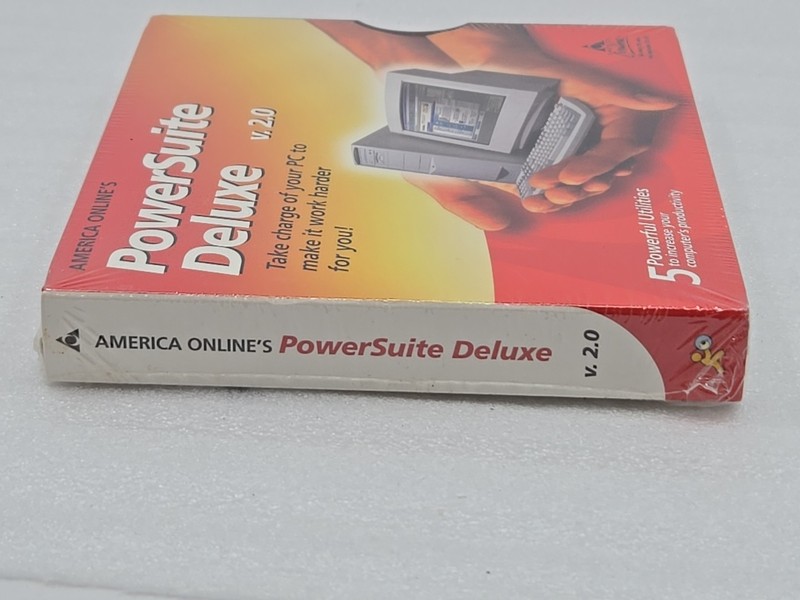 America Online's Powersuite Deluxe V 2.0 Vintage AOL Drivers Utilities - SEALED gallery