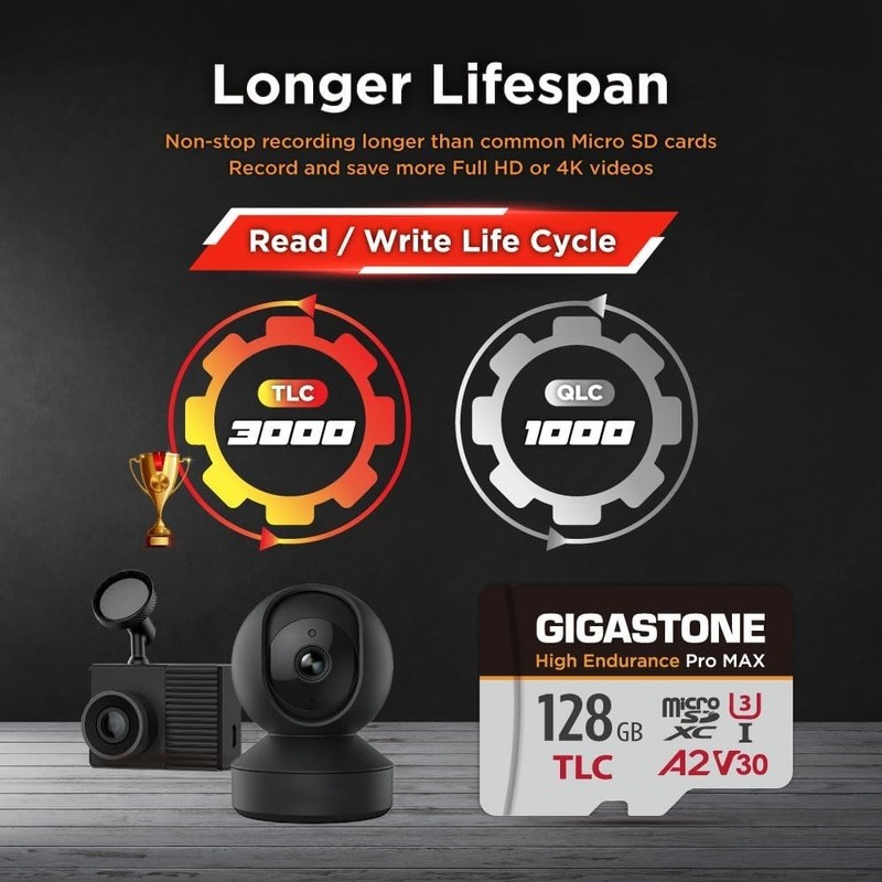 5 Yrs Free Data Recovery】【Dash Cam】 128GB Micro SD Card, TLC High Endurance P... gallery
