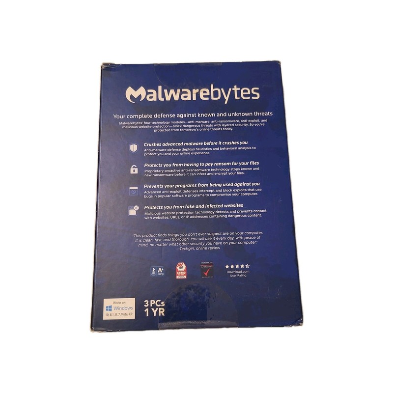 Malwarebytes Anti-Malware 2017 - 3 PCs / 1 Year Cybersecurity Key Code NEW gallery