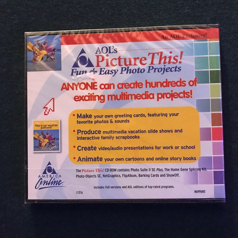 New AOL's Picture This! Fun & Easy Photo Projects CD-ROM Software BRAND NEW SEAL gallery