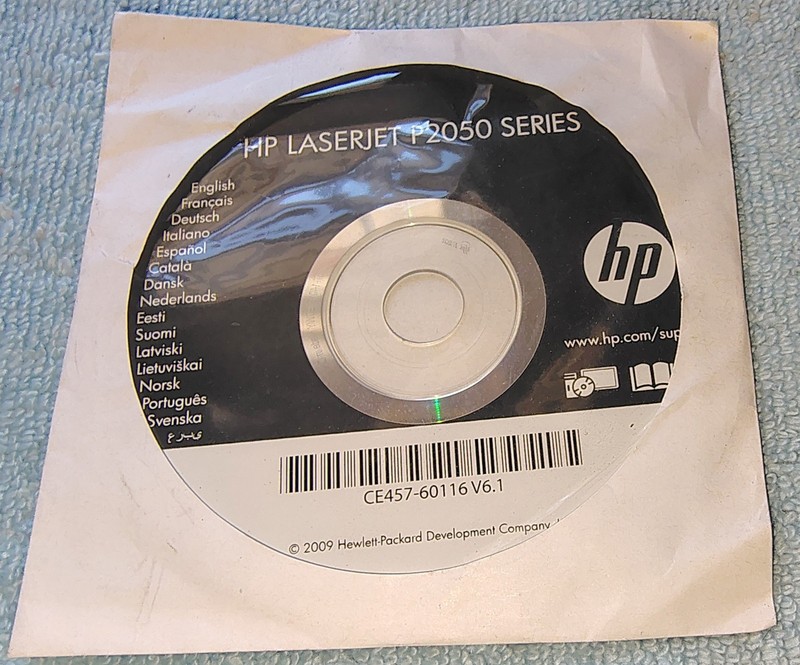 HP LaserJet P2050 Driver CD V6.1 CE457-60116 2009 Original OEM Software Disc gallery
