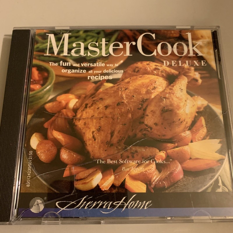 MasterCook Deluxe 4.0 Version CD-Rom Sierra Home Software 1996