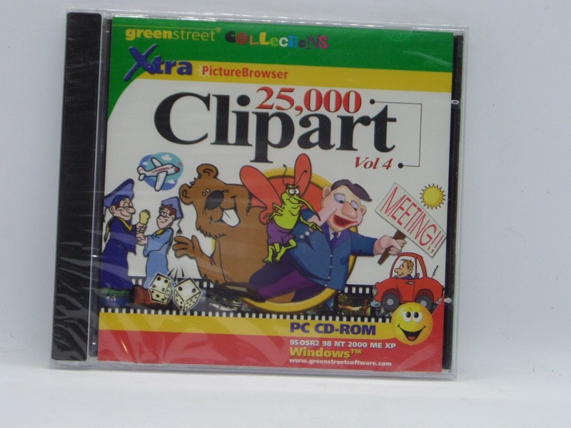 25,000 Clipart Vol 4 - Xtra PictureBrowser Greenstreet 95,98,2000,ME,& XP