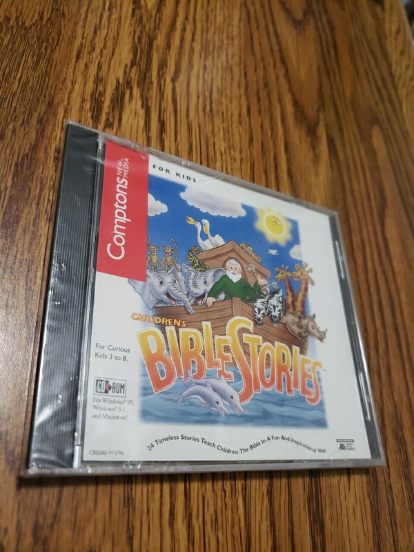 Children’s Bible Stories CD-ROM 1996 Comptons New Media New Factory Sealed Rare