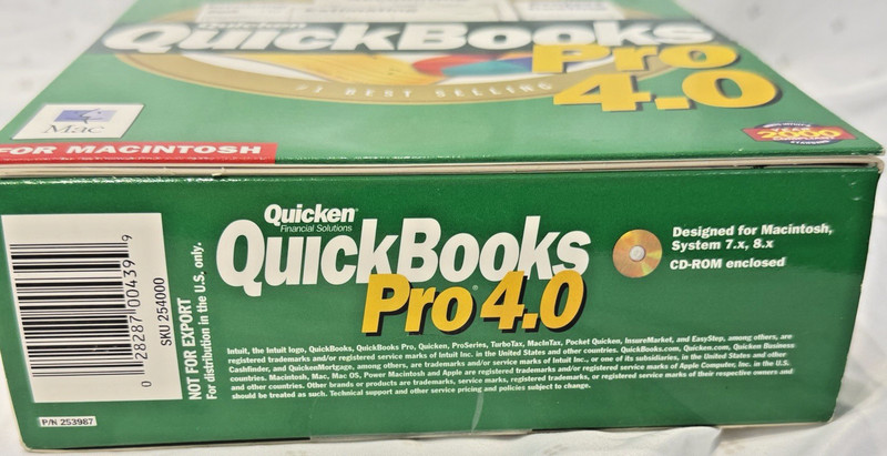 Quicken QuickBooks Pro Version 4.0 CD version for MacOS 7.x, 8.x gallery