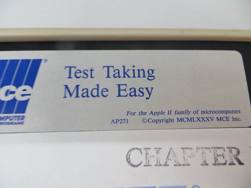 Apple II Test Taking Made Easy 5.25" Floppy Disk 1985 computer software vtg gallery
