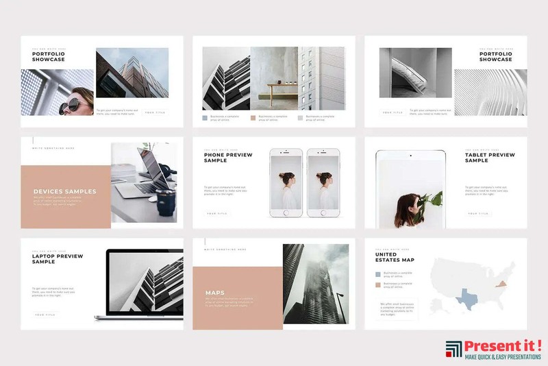 Meiryo Minimalist PowerPoint Template gallery