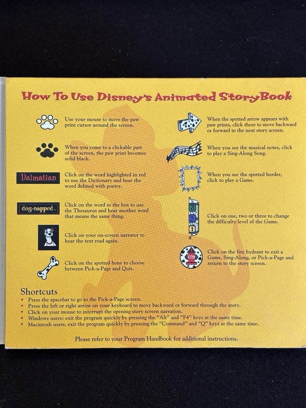 Disney 101 Dalmatians Animated Storybook VTG PC Mac CD-ROM Windows Macintosh 96’ gallery