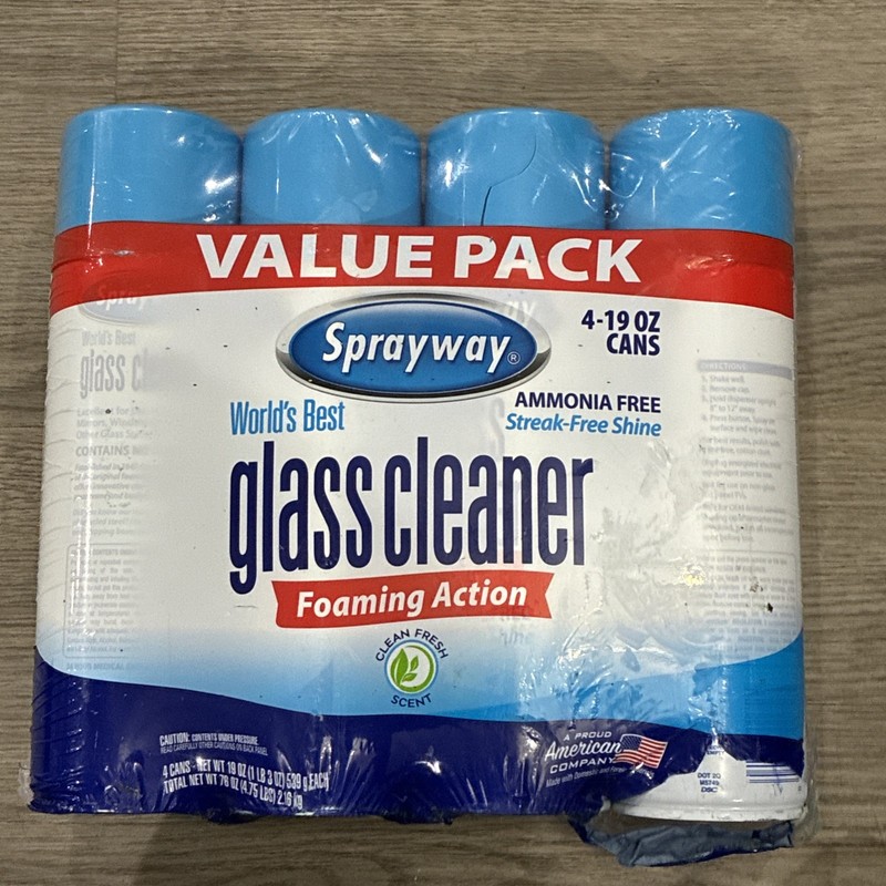 Sprayway 443331 Ammonia Free Glass Cleaner, 19 Oz. (4-Pack)