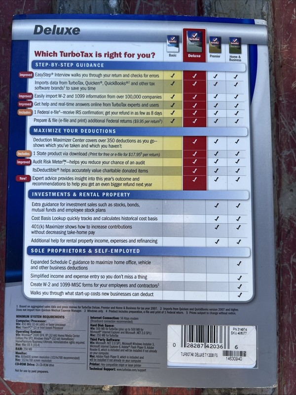 Lot 3 Turbo Tax Deluxe: 2006 + 2008 + 2011 All Federal + State VG Cnd Fst Ship gallery