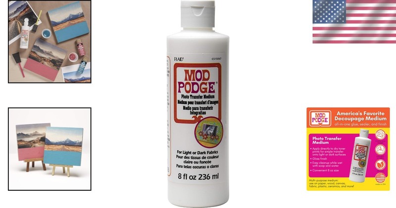 Photo Transfer Medium 8-Ounce for Crafting on Fabric, Wood, and More gallery