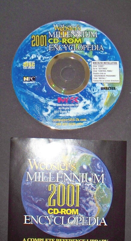Webster’s Millennium 2001 CD-ROM Encyclopedia - Instructional Windows 95/98