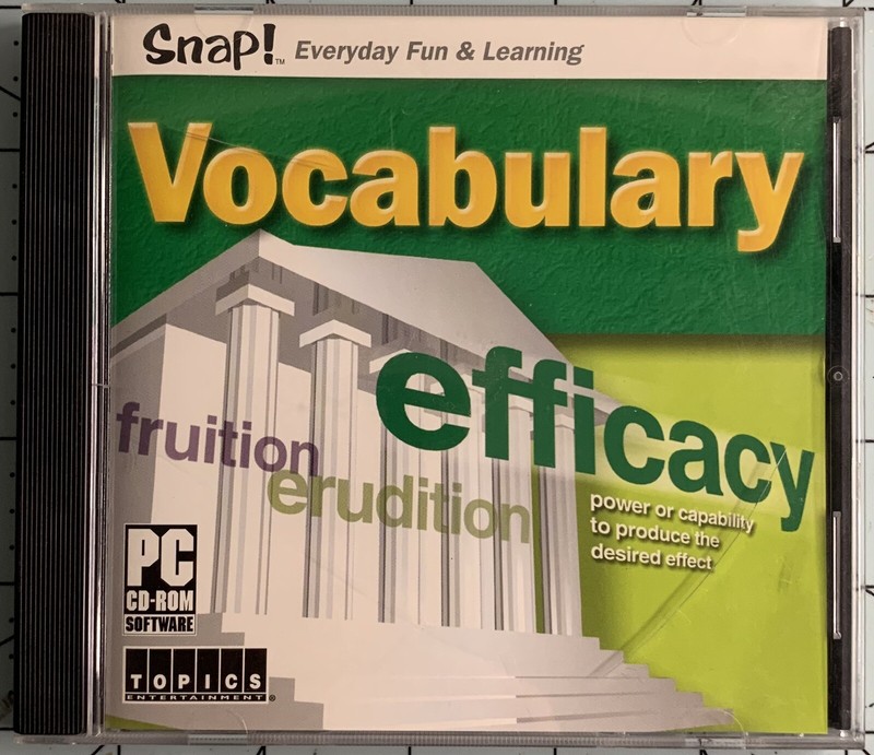 Vocabulary Efficacy Snap! Everyday Fun & Learning PC CD-ROM CIB
