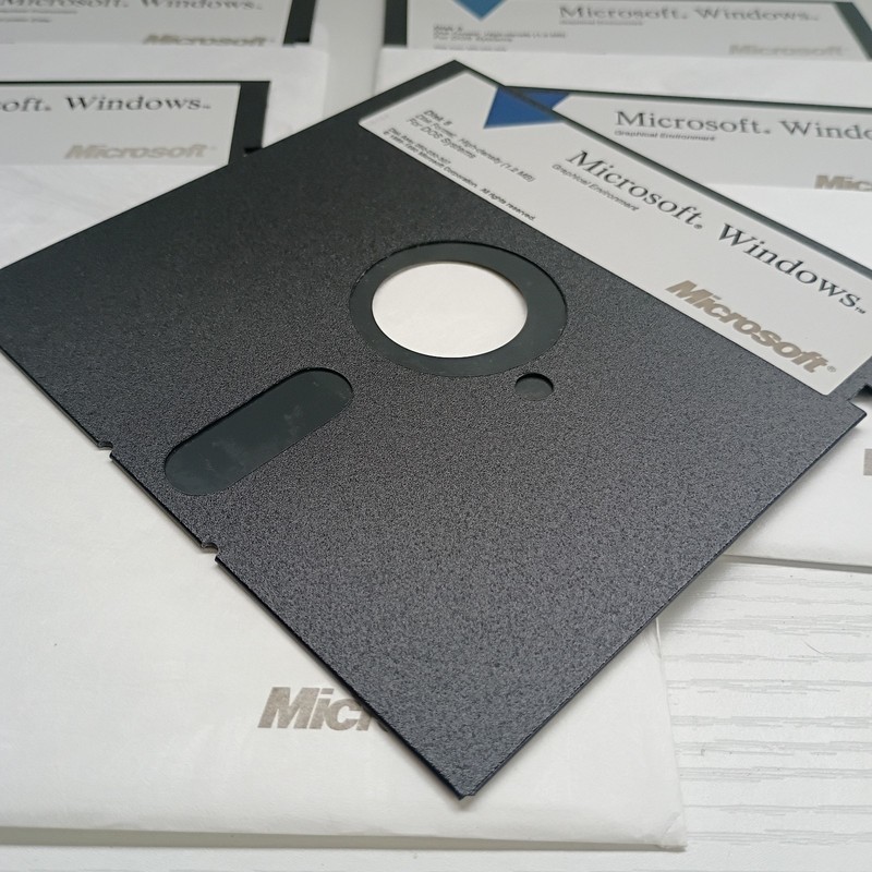 Microsoft Windows Graphical Environment Software DOS 5.25 Floppy Disks Vintage gallery