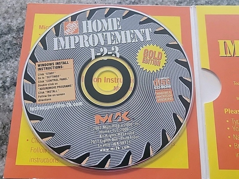 Home Improvement 1-2-3 Gold Edition CD ROM Windows/Mac Home Depot gallery
