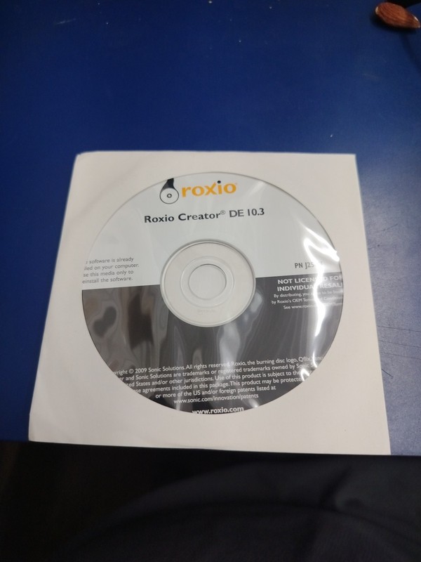 Brand New Genuine Dell Roxio Creator DE 10.3 PN J250N Dell P/N 0J251N