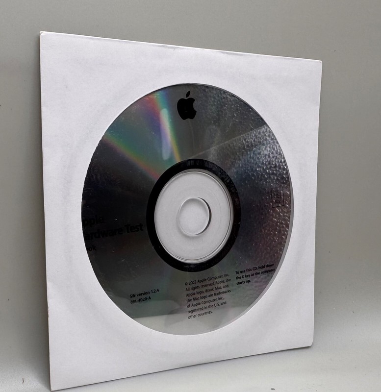 Apple Hardware Test Software CD Disc for iBook SW Version 1.2.4