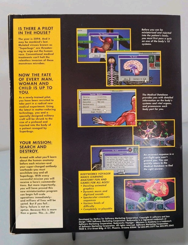 Bodywork’s Voyager PC CD-ROM Software Game Big Box RARE - COMPLETE Vintage gallery