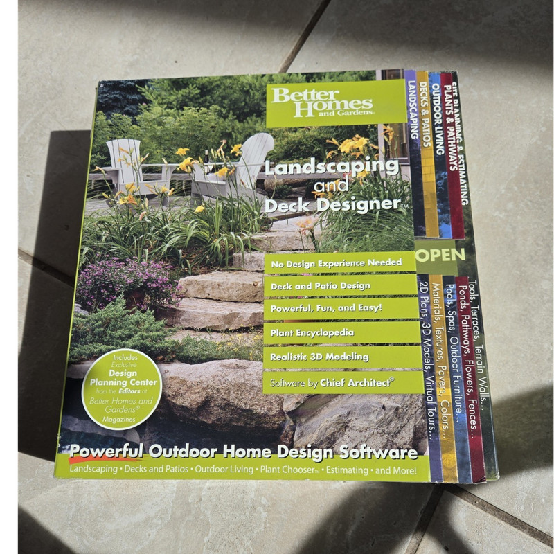 Better Homes and Gardens Landscaping and Deck Designer CD-ROM for Windows