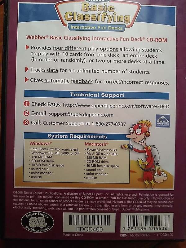 Webber Basic Classifying Interactive Fun Decks (CD-ROM) [PC] #FDCD-400 - 2006 gallery