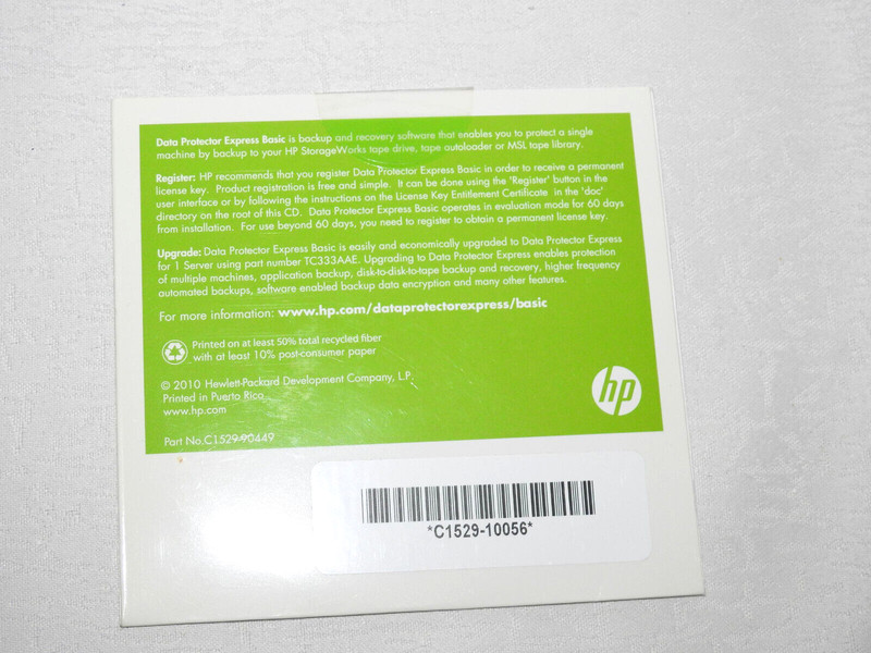 HP Data Protector Express Software V. 5.0 September 2010 - Brand New Sealed Rare gallery