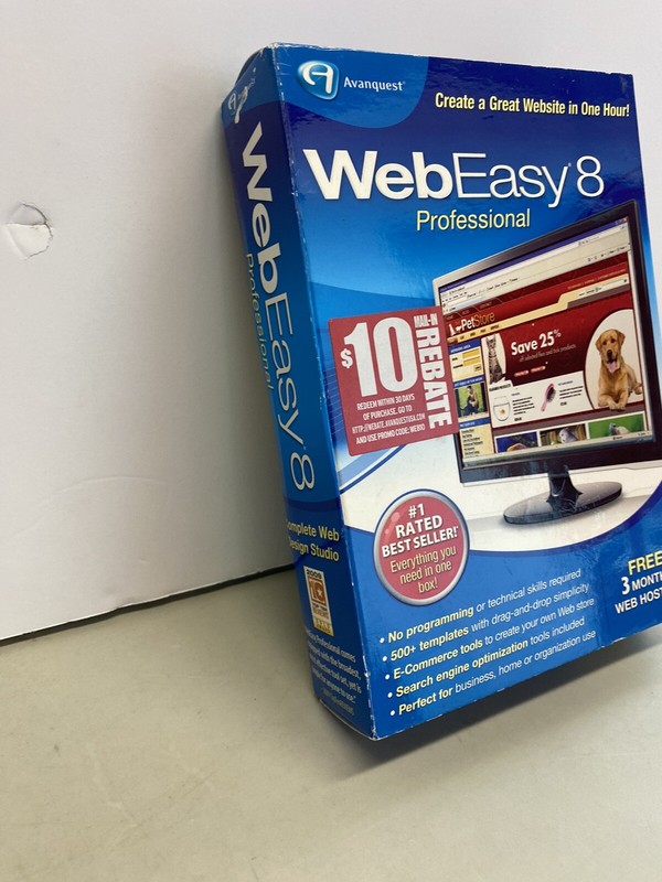Avanquest WebEasy 8 Professional - Full Version for Windows. Sealed gallery