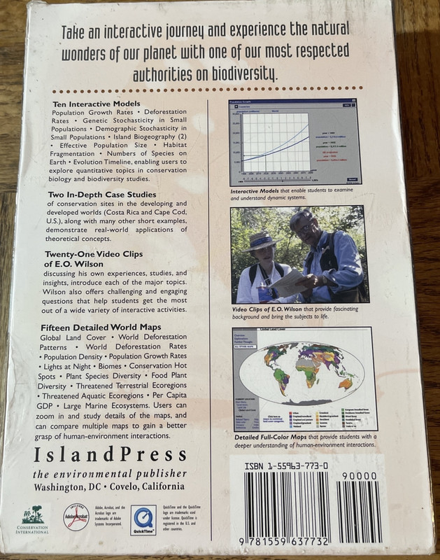 Conserving Earths Biodiversity EO Wilson PC CD Rom Software-Brand New-SHIP 24 HR gallery