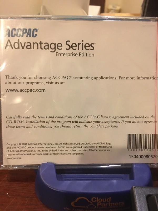 SEALED New ACCPAC Advantage Series Enterprise Edition. Version 5.2. Eval 2 CDs gallery