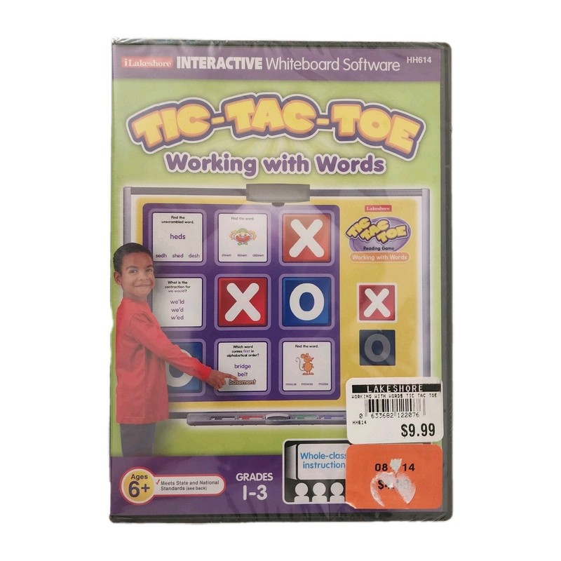 Tic Tac Toe Working Words CD-ROM  Homeschool  Game Grades 1–3 PC Mac Educational