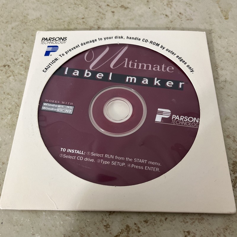 Parsons Technology Ultimate Label Maker Windows 95 And NT gallery