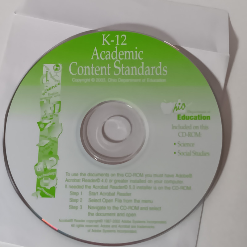 Lot of 2, K-12 2003 Academic Content Standards , and 2002 Mathematics CD-ROM