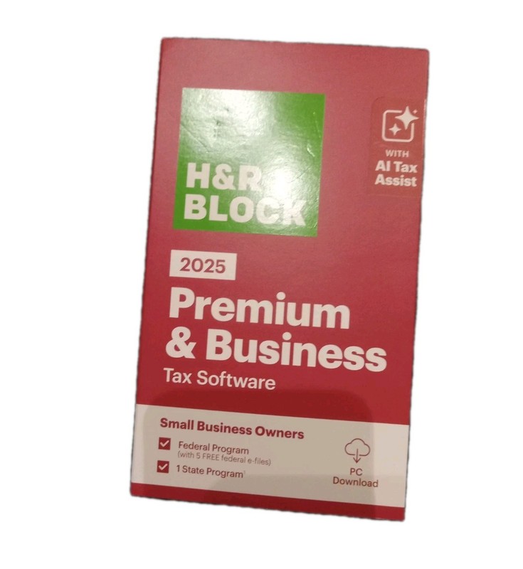 H&R Block Tax Software Premium & Business 2025, PC Only Key Card