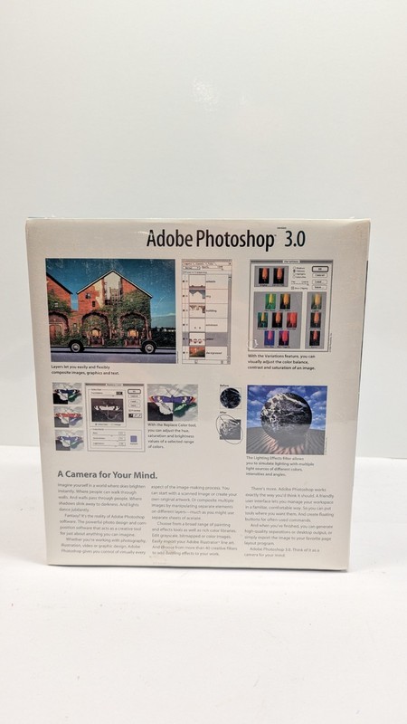 Sealed Adobe Photoshop 3 Macintosh Apple NOS New Collector Software Rare gallery