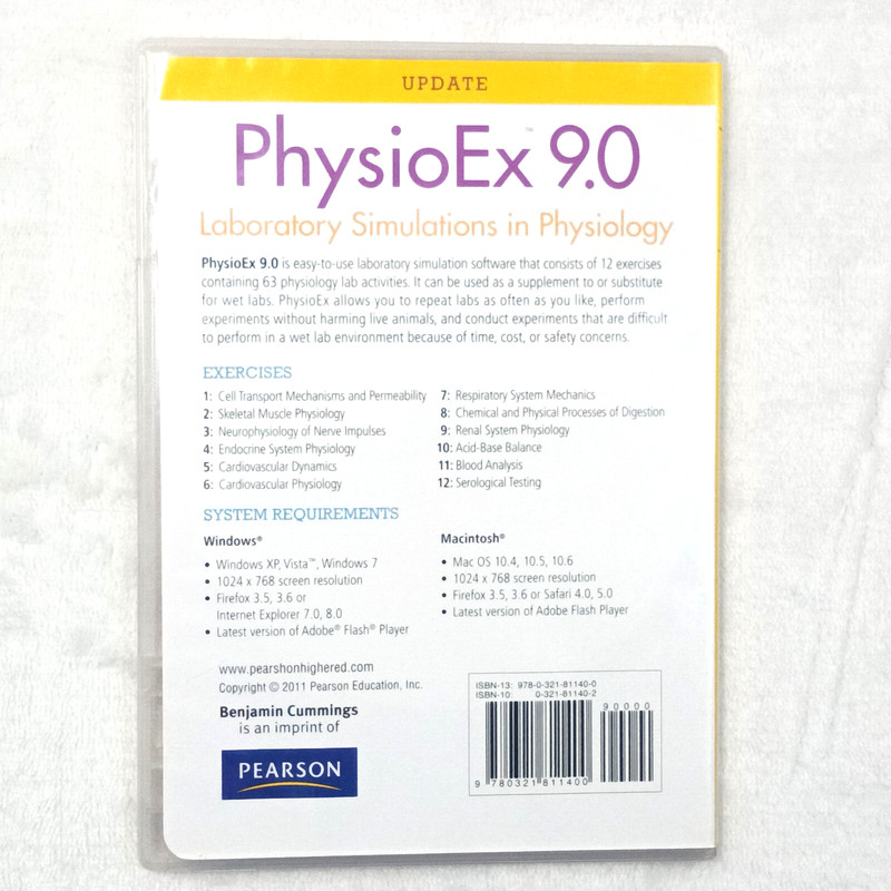 PhysioEx 9.0 Laboratory Simulations In Physiology CD Slim Case Educational gallery