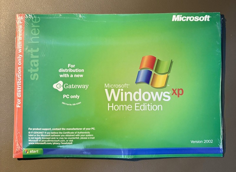 Microsoft Windows XP Home Edition Version 2002 Gateway PC Only Disc