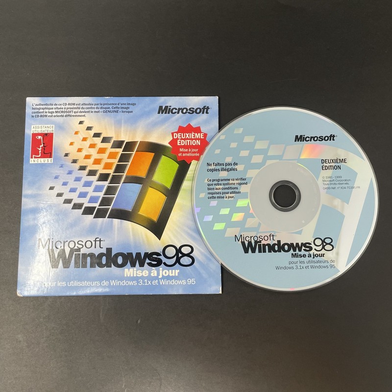 Microsoft Windows 98 Second Edition Upgrade CD-ROM – Mise à Jour Francais/French