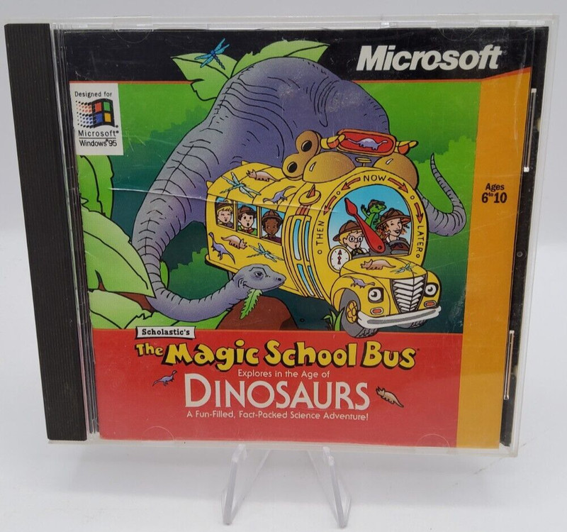 The Magic School Bus: DINOSAURS ~ VTG 1996 MICROSOFT Interactive Software CD-Rom gallery