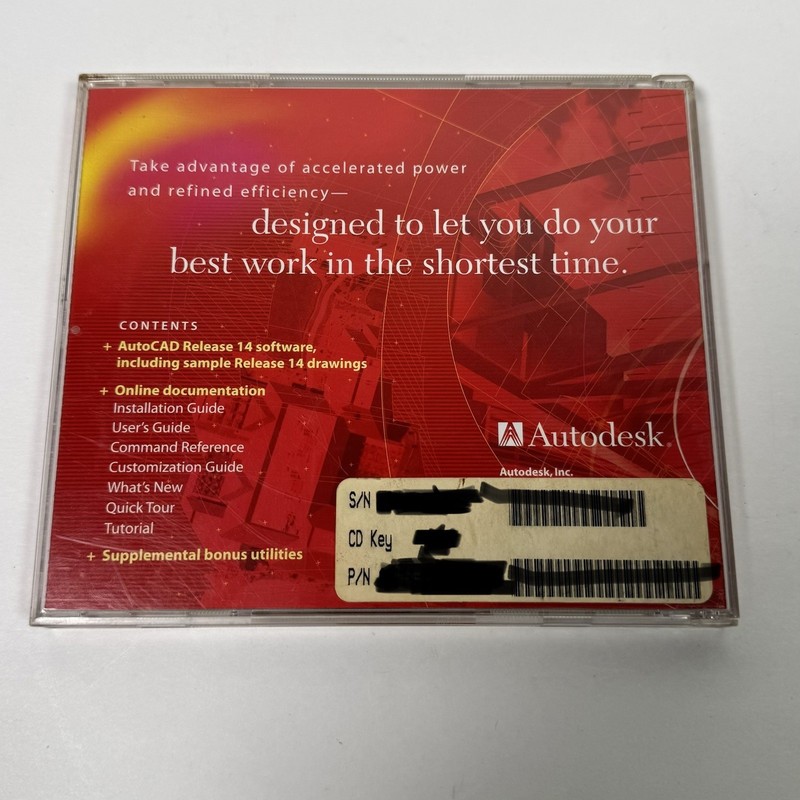 Autodesk AutoCAD Release 14 v14.01 PC CD-ROM 1998 Windows 95 NT4 NT 3.51 gallery