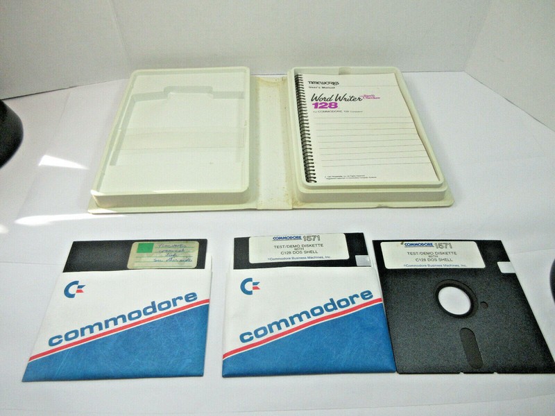 vintage 1982 Timeworks Word Writer software Commodore 128 manual floppy disks