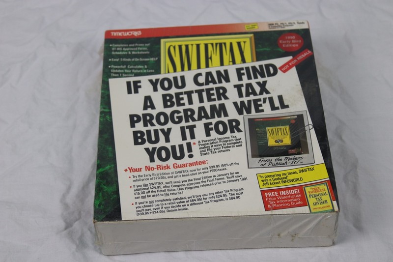 1990 Early Bird Edition Swift Tax Software