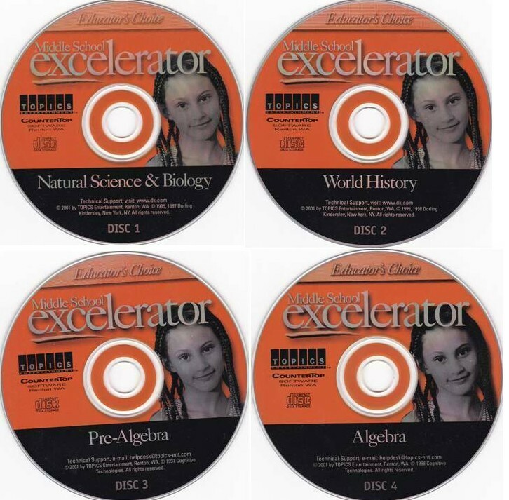 Individual Replacement for Vintage Middle School Excelerator(PC, 2001) Disc Only