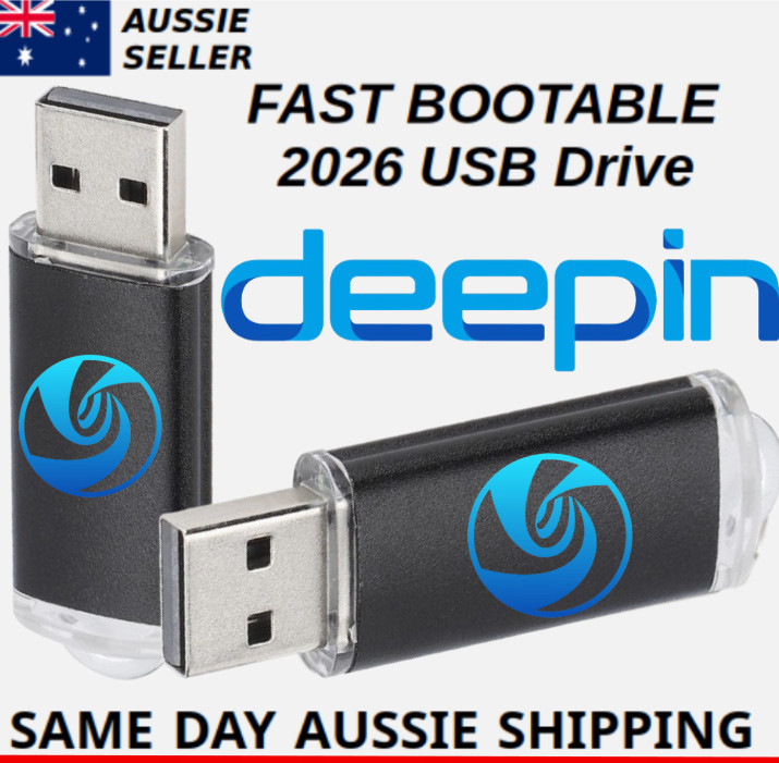 Deepin Linux Latest Version Australian Shipping Bootable USB Flash Drive Fast