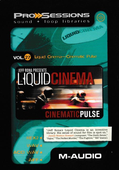 ProSessions: Sound & Loop Libraries: Liquid Cinema Vol 27 PC MAC CD music sounds