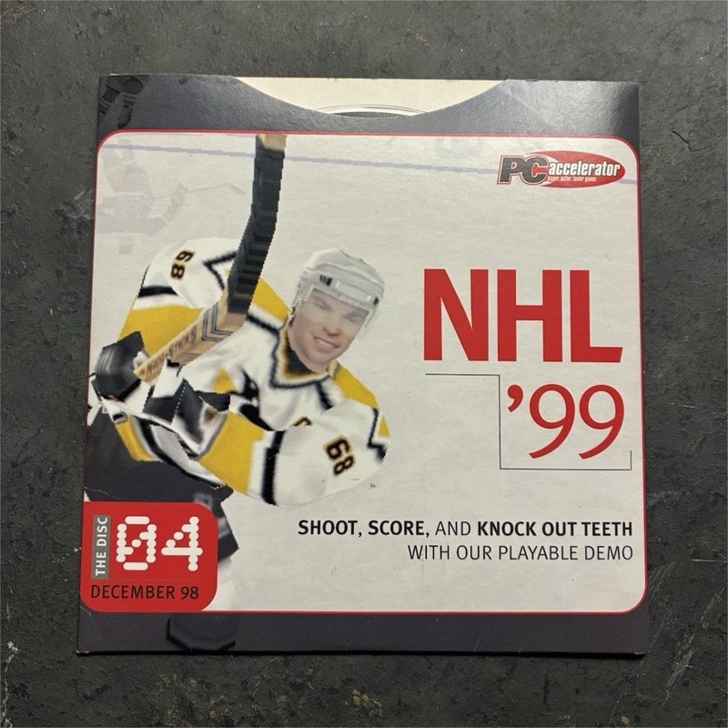 JAROMIR JAGR depicted. PC Accelerator NHL ’99 Demo CD-ROM Windows 95. 1998.