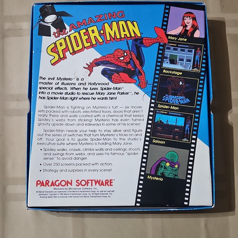 Paragon Software The Amazing Spider-Man Boxed Game Disks A & B Manual gallery